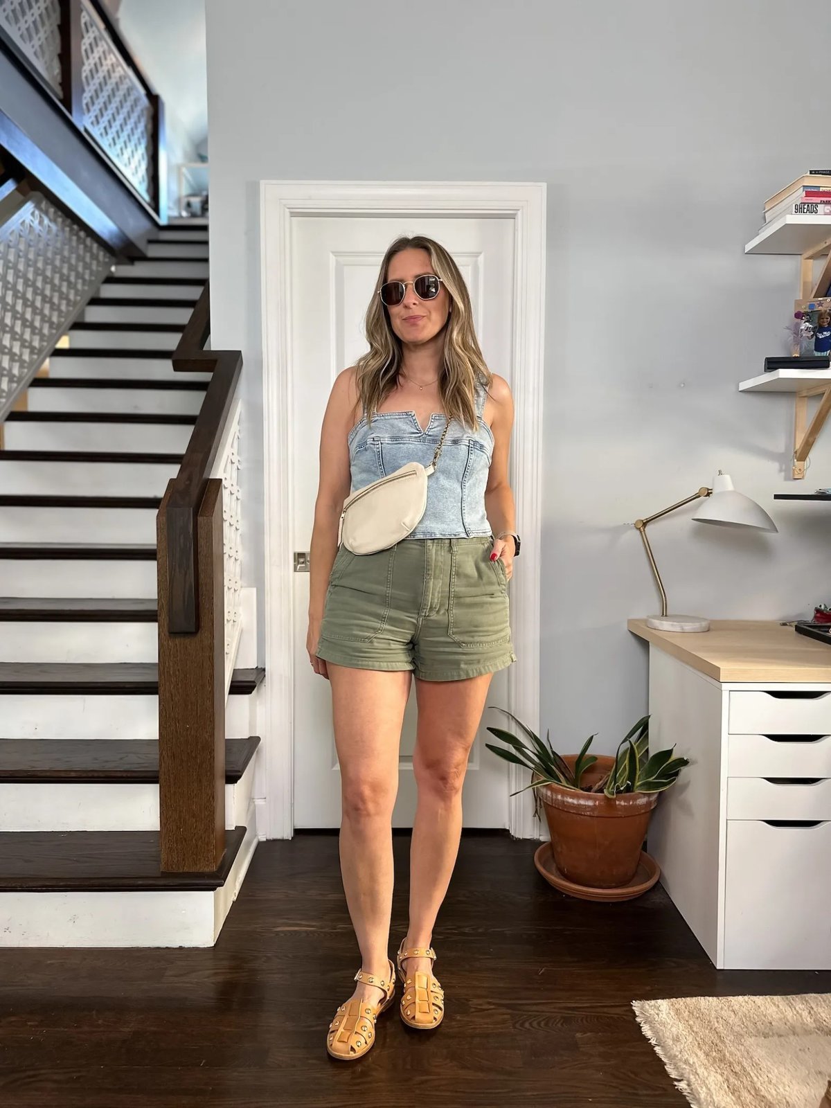 Cargo Shorts and Denim Tank