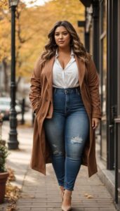 40+ Curvy Fall Outfits with Proportions That Just Make Sense