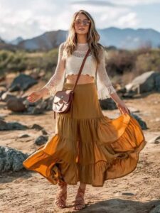 40+ Boho Fall Outfits Full of Flowy Layers and Earthy Tones