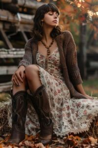 40+ Fall Outfits with Cowgirl Boots for Your Next Country Concert