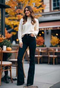 40+ Fall Outfits with Black Jeans for Minimalist Moments