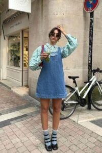 20 Fall Denim Dress Outfits for the Perfect Weekend Uniform